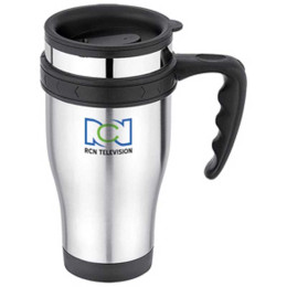16 oz. Stainless Steel Tumbler with Durable Handle Promotional Custom Imprinted With Logo
