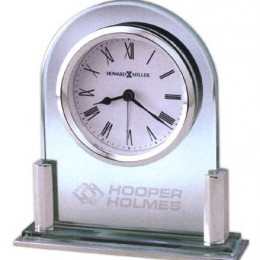 Glass Arch Alarm Clock Promotional Custom Imprinted With Logo