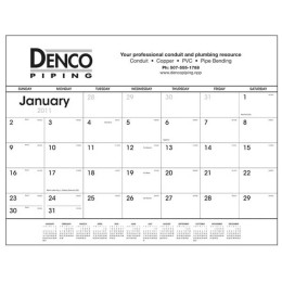 Desk Pad Calendar - Black & White Promotional Custom Imprinted With Logo