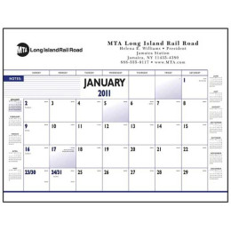 Custom Two-Color Desk Pad Calendar Promotional Custom Imprinted With Logo