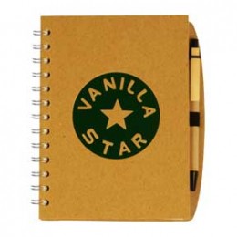 Value Recycled Journal with pen 5 x 7 Promotional Custom Imprinted With Logo