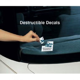 Custom Destructible Security Decal - 5in x 5in Promotional Custom Imprinted With Logo