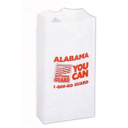 4 x 8 Grocery Bag - White Promotional Custom Imprinted With Logo