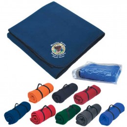 Fleece Embroidered Stadium Blanket Promotional Custom Imprinted With Logo