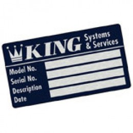 Satin Aluminum Nameplate Decal - 4" x 4" Promotional Custom Imprinted With Logo