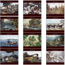 Economy Appointment Calendar - Currier & Ives Promotional Custom Imprinted With Logo