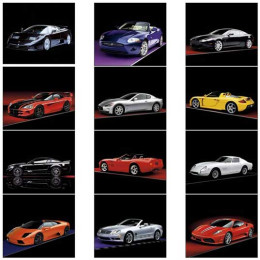 Economy Appointment Calendar - Exotic Sports Cars Promotional Custom Imprinted With Logo