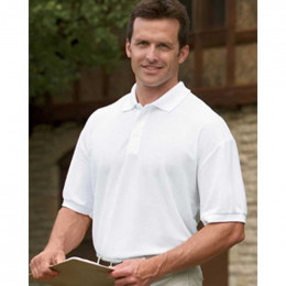 Gildan Poly/Cotton Sportshirt - White Promotional Custom Imprinted With Logo