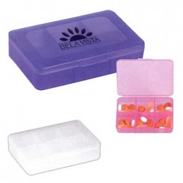 Rectangle Shape Pill Holder Promotional Custom Imprinted With Logo