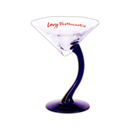 Curved Martini Glass Promotional Custom Imprinted With Logo