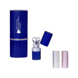 Six Piece Manicure Set / Aluminum Case Promotional Custom Imprinted With Logo