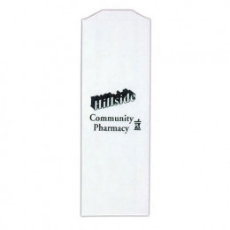 3 1/2 x 10 White Prescription Bag Promotional Custom Imprinted With Logo
