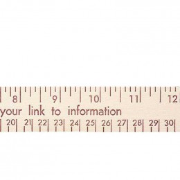12 in. Natural Finish Flat Wood Ruler - English & Metric Promotional Custom Imprinted With Logo