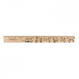 U Color Ruler - Kids at School Promotional Custom Imprinted With Logo