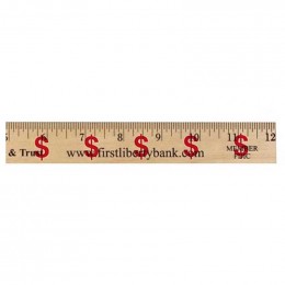 12 in. Background Ruler - Dollar Sign/Financial Promotional Custom Imprinted With Logo