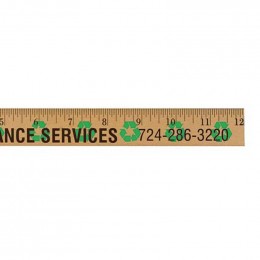 12 in. Background Ruler - Recycling Promotional Custom Imprinted With Logo