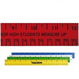 12 in. Enamel Wood Ruler - English & Metric Promotional Custom Imprinted With Logo