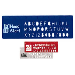 6 in. Plastic Stencil Ruler Promotional Custom Imprinted With Logo
