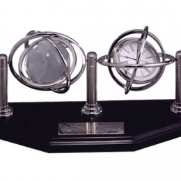 Globe Quartz Clock Promotional Custom Imprinted With Logo