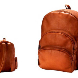 Leather Multi-Compartment Backpack Promotional Custom Imprinted With Logo Leather Multi-Compartment Backpack Promotional Custom Imprinted With Logo