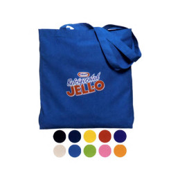 Gusseted Colorful Economical Cotton Tote Bag Promotional Custom Imprinted With Logo