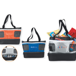 Double Decker Cooler Tote Promotional Custom Imprinted With Logo