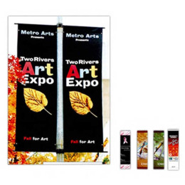 Heavy Vinyl Avenue Pole Banner Promotional Custom Imprinted With Logo