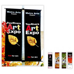 Heavy Polyester Avenue Pole Banner Promotional Custom Imprinted With Logo