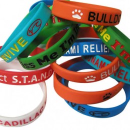 Awareness Bracelets - Screen Printed Promotional Custom Imprinted With Logo Awareness Bracelets - Screen Printed Promotional Custom Imprinted With Logo