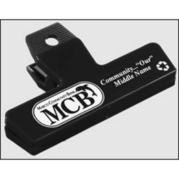 Recycled 4 in. Bag Clip Promotional Custom Imprinted With Logo
