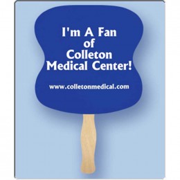 Hourglass Hand Fan Promotional Custom Imprinted With Logo