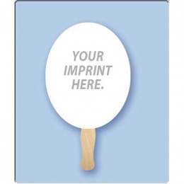 Oval Hand Fan Promotional Custom Imprinted With Logo