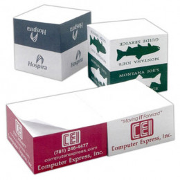 2-1/2" Combo Cube Notepads - 450 Sheets Promotional Custom Imprinted With Logo