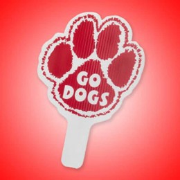 Paw Hand Fan Promotional Custom Imprinted With Logo
