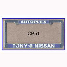 Chrome-Plated License Plate Frame Promotional Custom Imprinted With Logo Chrome-Plated License Plate Frame Promotional Custom Imprinted With Logo