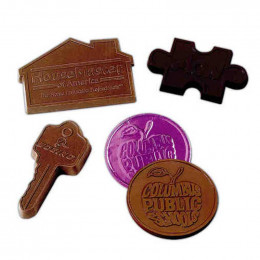 1/2 Oz Custom Shape Chocolate Promotional Custom Imprinted With Logo