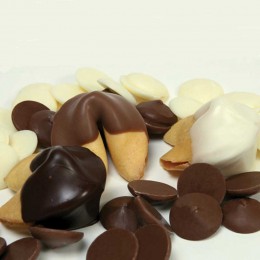 Chocolate-Dipped Fortune Cookie Promotional Custom Imprinted With Logo