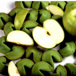 Green Apple Flavored Fortune Cookie Promotional Custom Imprinted With Logo