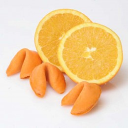 Orange Flavored Fortune Cookie Promotional Custom Imprinted With Logo