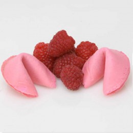 Raspberry Flavored Fortune Cookie Promotional Custom Imprinted With Logo