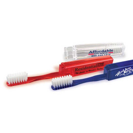 Travelers Toothbrush Promotional Custom Imprinted With Logo
