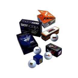 Two Ball Custom Golf Box Promotional Custom Imprinted With Logo