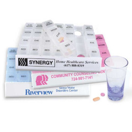 24/7 Medicine Tray Organizer Promotional Custom Imprinted With Logo