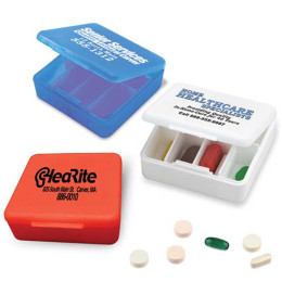 Compact Pill Box Promotional Custom Imprinted With Logo Compact Pill Box Promotional Custom Imprinted With Logo
