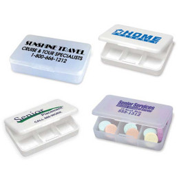 Tablet Tote Pill Box Promotional Custom Imprinted With Logo