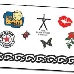Custom Temporary Tattoos - Large Promotional Custom Imprinted With Logo