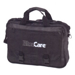 Expandable Simulated Leather Portfolio-Silkscreen Promotional Custom Imprinted With Logo