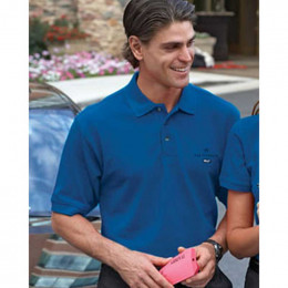 Harriton 6 oz. Short-Sleeve Pique Polo - Color Promotional Custom Imprinted With Logo