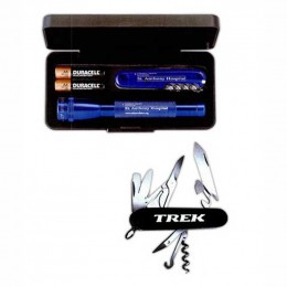 Mini Mag-Lite w/Victorinox Climber Swiss Army Knife Promotional Custom Imprinted With Logo
