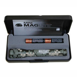 AA Mini Mag-Lite Flashlight in Digital Camouflage Promotional Custom Imprinted With Logo